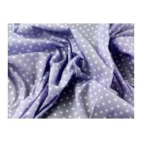 Small Spotty Print Pastel Polycotton Dress Fabric Lilac