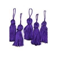 small key tassels 55mm purple