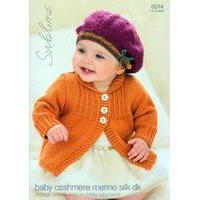 smock coat beret in sublime baby cashmere merino silk dk 6014
