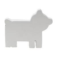 Small Primed Mache Bear Symbol 12 cm