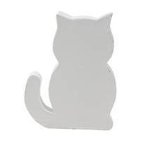 Small Primed Mache Cat Symbol 12 cm