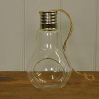 Small Glass Bulb Shaped Tealight Candle Holder by Kingfisher