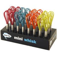 small coloured chef aid mini silicone stainless steel whisk