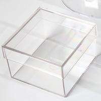 Small Clear Plastic Storage Boxes Square. Each
