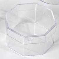Small Clear Plastic Storage Boxes Hexagon. Each