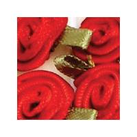 small satin roses 10mm red