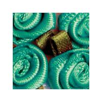 Small Satin Roses 10mm - Emerald