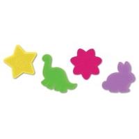 small pack of 4 star dinosaur bunny daisy perler bead pegboards