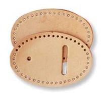 Small Plain Leather Oval Buckle