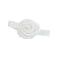 small ribbon roses antique white solid