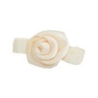 small ribbon roses cream solid