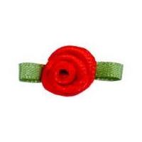 Small Ribbon Roses Red