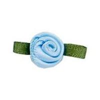 Small Ribbon Roses Light Blue