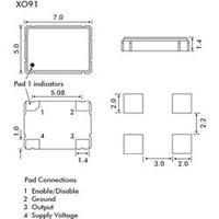 SMD Quartz Oscillator XO91-series EuroQuartz 50, 000MHZ XO91050UITA Frequency 50, 00000 MHz (L x W x H) 7 x 5 x 1.4 mm