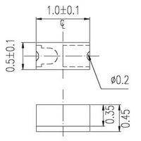 SMD LED 0402 Red 36 mcd 120 ° 25 mA 2 V Everlight Opto 16-213SURC/S530-A2/TR8