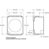 SMD LED PLCC2 Red 220 mcd 120 ° 20 mA 1.9 V Broadcom HSMC-A101-S00J1