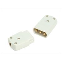 SMJ White 10 amp 3 Pin Plug & Socket