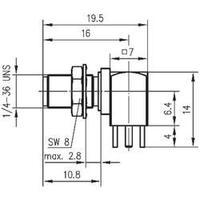 SMA connector Socket, horizontal mount 50 ? Telegärtner J01151A0201 1 pc(s)