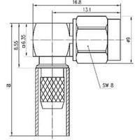 SMA connector Plug, right angle 50 ? Telegärtner J01150A0071 1 pc(s)