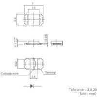 SMD LED 0402 Orange 100 mcd 50 ° 20 mA 2.1 V ROHM Semiconductor