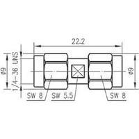 SMBA adapter SMA plug - SMA plug Telegärtner J01154A0031 1 pc(s)