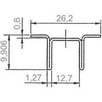 SMD heat sink 23 C/W (L x W x H) 12.7 x 26.2 x 9.9 mm D-PAK, TO 252 ASSMANN WSW V-1100-SMD/A