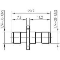 SMBA adapter SMA socket - SMA socket Telegärtner J01154A0011 1 pc(s)