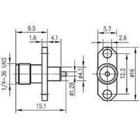 SMA connector Socket, build-in 50 ? Telegärtner J01151A0631 1 pc(s)