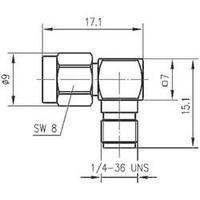 SMBA adapter SMA plug - SMA socket Telegärtner J01154A0021 1 pc(s)