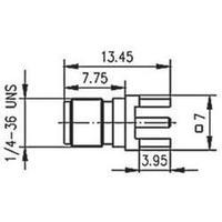 SMA connector Socket, vertical vertical 50 ? Telegärtner J01151A0931 1 pc(s)