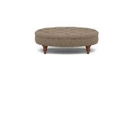 Small Oval Button Footstool