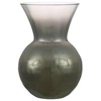 Smoked Glass Round Fluted Vase (Set of 4)