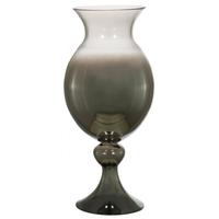 smoked glass goblet vase set of 3