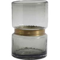 Smoke Glass Medium Ring Vase (Set of 6)