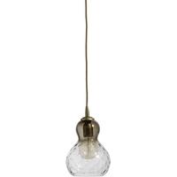 Smoke Glass Curvy Small Hanging Lamp with Cut