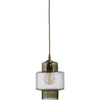 Smoke Glass Hanging Lamp with Cut Glass