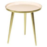 small side table white gold legs