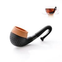 Smoke Pipe Tea Infuser Silicone Loose Leaf Strainer Filter Drink Kitchen Tools