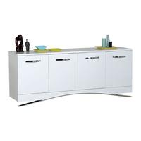 Smooth High Gloss White Sideboard With 4 Doors