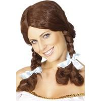 smiffys country girl wig brown