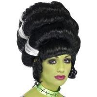 smiffys pin up frankie wig streaks black with white