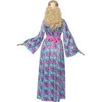 Smiffy\'s Women\'s Flower Child Costume, Dress, Size: L, Color: Multi, 39533