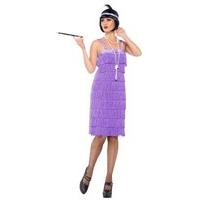 Smiffy\'s Jazz Flapper Costume with Dress and Head Piece - Lilac, Medium