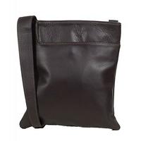Small Italian shoulder bag - made of soft nappa leather - small (22 x 24 x 4 cm), Colour:Brown (Dark Brown)
