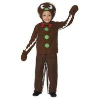 Smiffy\'s Little Gingerbread Man Costume with Top, Trousers and Head Piece