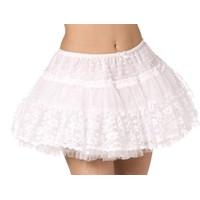 Smiffy\'s Lace Petticoat Lined - White, Adult, One Size