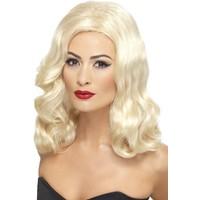 smiffys 20s luscious long wig blonde with waves