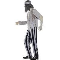 Smiffy\'s Men\'s Pirate Shipmate Costume, Top, Trousers and Headband, Ghost Ship, Colour: Grey, Size: M, 27551