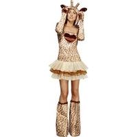 Smiffy\'s Fever Giraffe Costume Tutu Dress Hook-on Straps Jacket and Bootcovers - Large