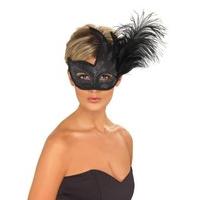 Smiffy\'s Ornate Colombina Flame and Feather Mask